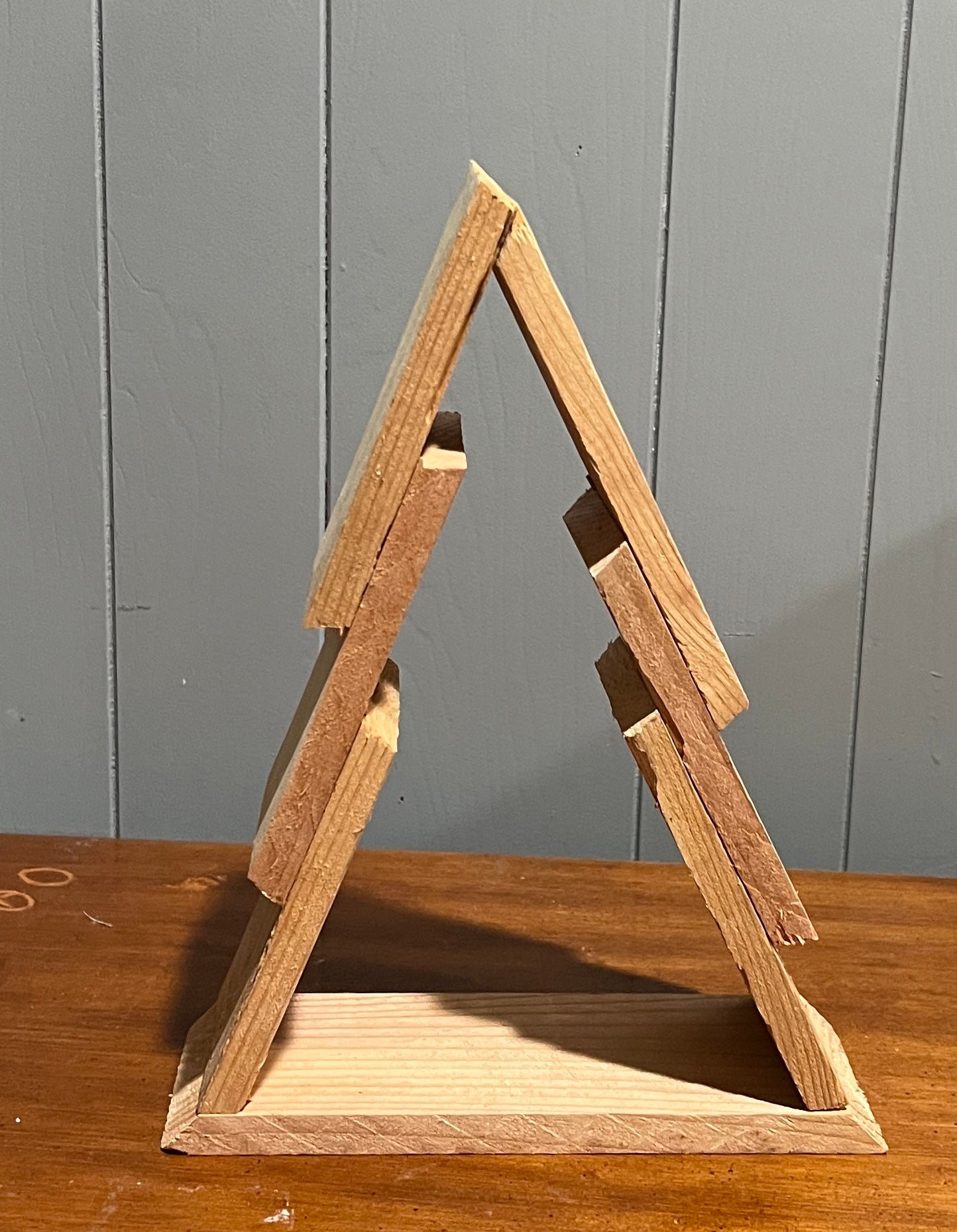 2 hand made wood tree's