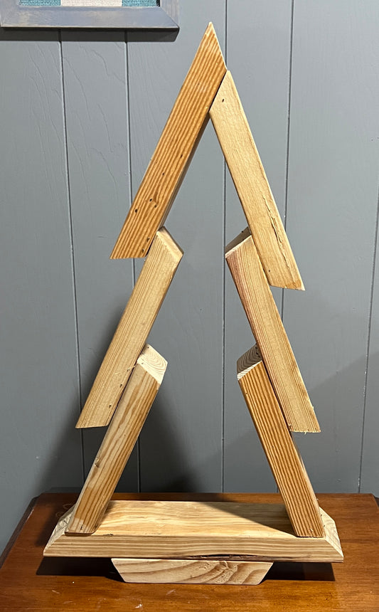 large hand made wood chrismas tree